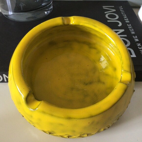 Vintage Mid-century Bitossi Rosenthal Netter Italian Art Pottery Yellow Ceramic - Picture 6 of 9